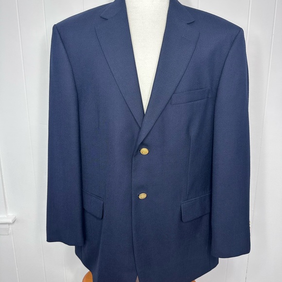 Stafford Other - Vintage Stafford Navy Hopsack Gold Button Blazer